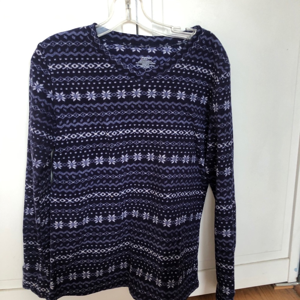 Fleece winter pj top
